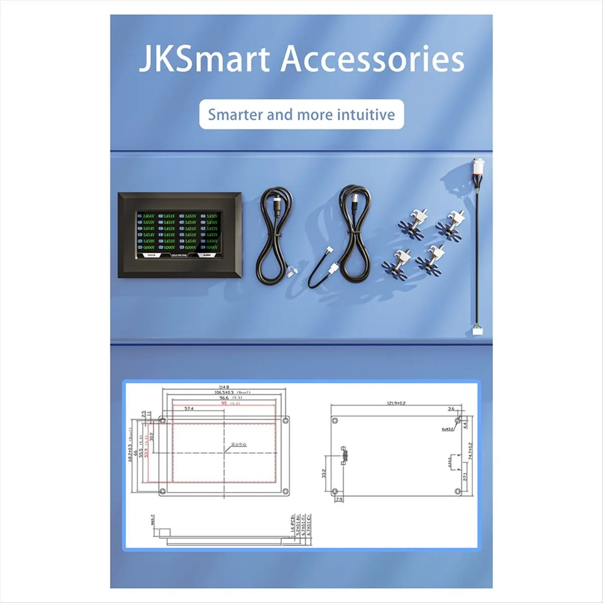 액세서리 JK Smart-A23U용 액티브 스위치 모니터가 포함된 4.3인치 LCD 디스플레이 화면