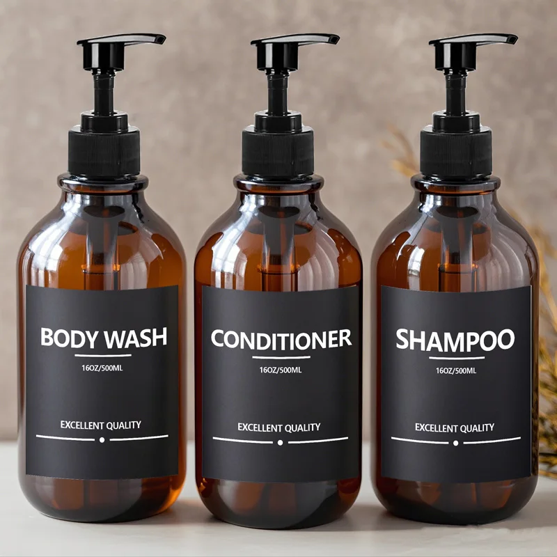 500ml Refillable Shampoo Shower Gel Soap Dispenser