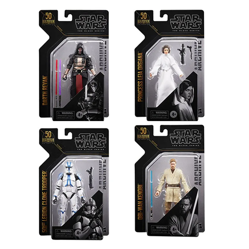 

Hasbro Authentic Original Star Wars Black Series Obi-Wan/Darth Revan/Leia 501st/Legion 6inch Gift Model Toys Action Figures