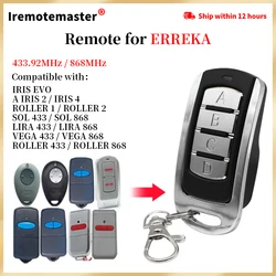 Compatible with ERREKA Remote Control SOL 433 868 RESON 1 2 IRIS ROLLER 2 Garage Door Remote Control Duplicator Transmitter Key