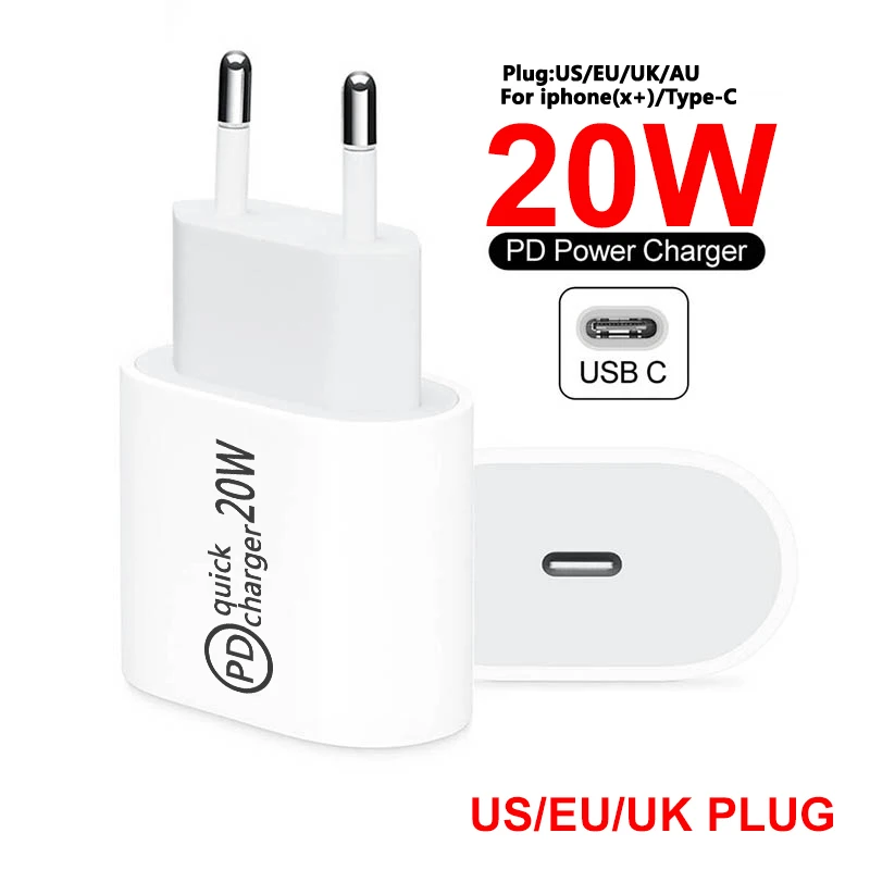 Быстрое зарядное устройство PD QC4.0 QC3.0 20 Вт для Apple iPhone 13 12 11 Pro iPad mini Samsung S20 Ultra NOTE 10 USB