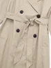 Willshela Women Fashion With Belt Solid Double Breasted Trench Vintage Lapel Neck Long Sleeves Female Chic Lady Outfits 5