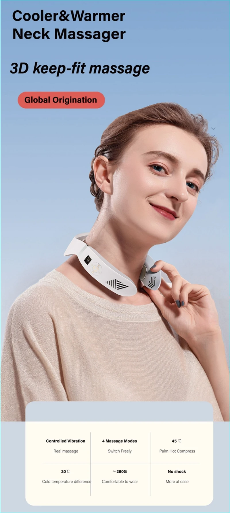 Hot Cold Compress Cervical Spine Multifunctional Massager Health Neck Protector Effective Pain Relief Smart_voghion.com