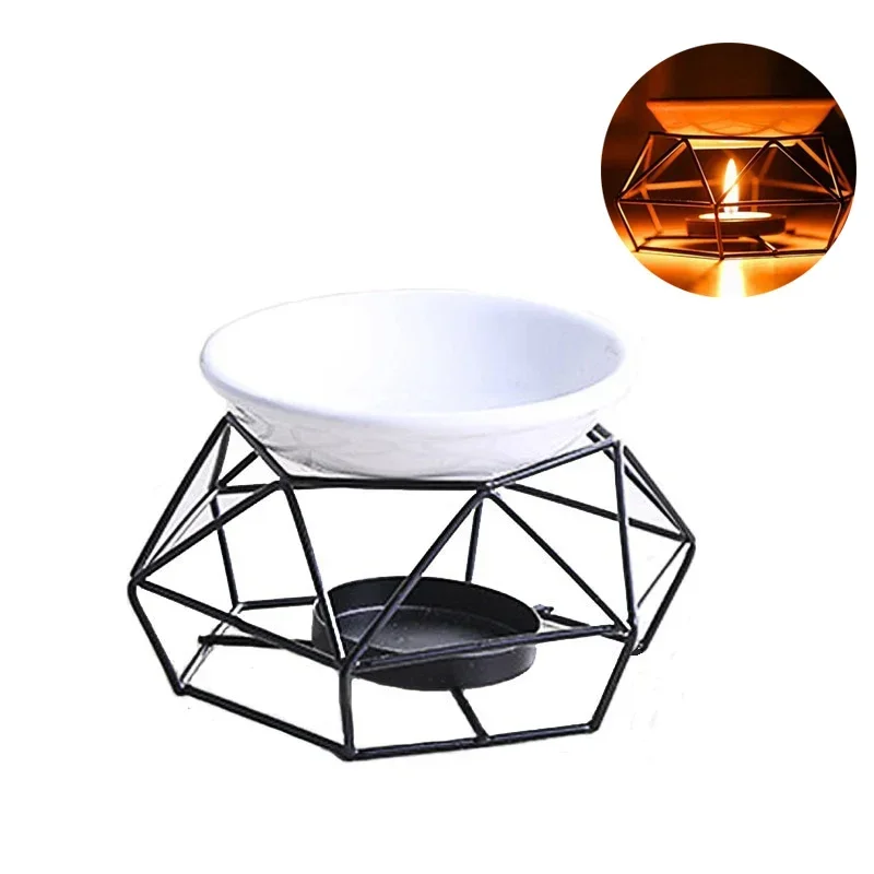 Stylish Aroma Burner Incense Holder Nordic Candle Holder Stainless Steel Base Home Decoration Meditation Gift