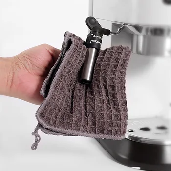 Leeseph Coffee Bar Square Cleaning Towels Barista Cloth, Espresso Coffee Cleaning Accessories Soft Absorbent Kitchen Accessories 1