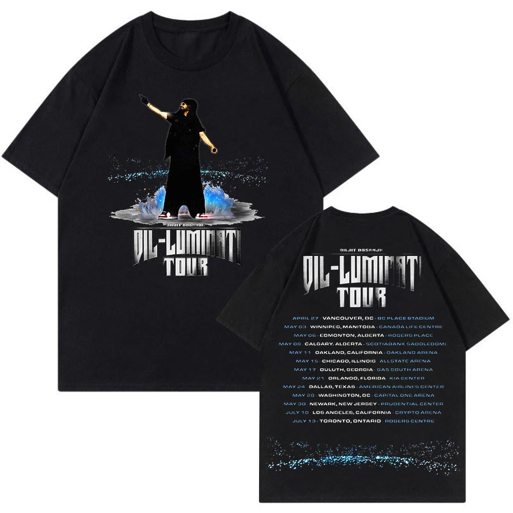 

Diljit Dosanjh T-shirt 2024 Dil-Luminati Tour Merch Crewneck Short Sleeve Tee Women Men Streetwear Hip Hop Clothes