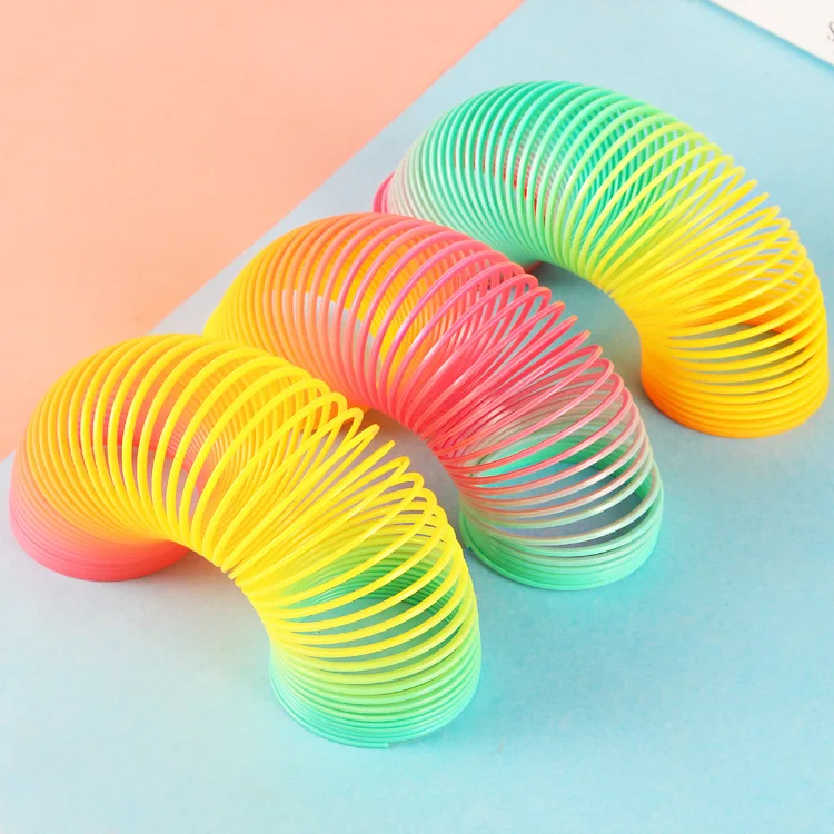 

Color Rainbow Circle Funny Magic Toys Early Development Educational Folding Plastic Spring Coil Children's Creative Magical Toys