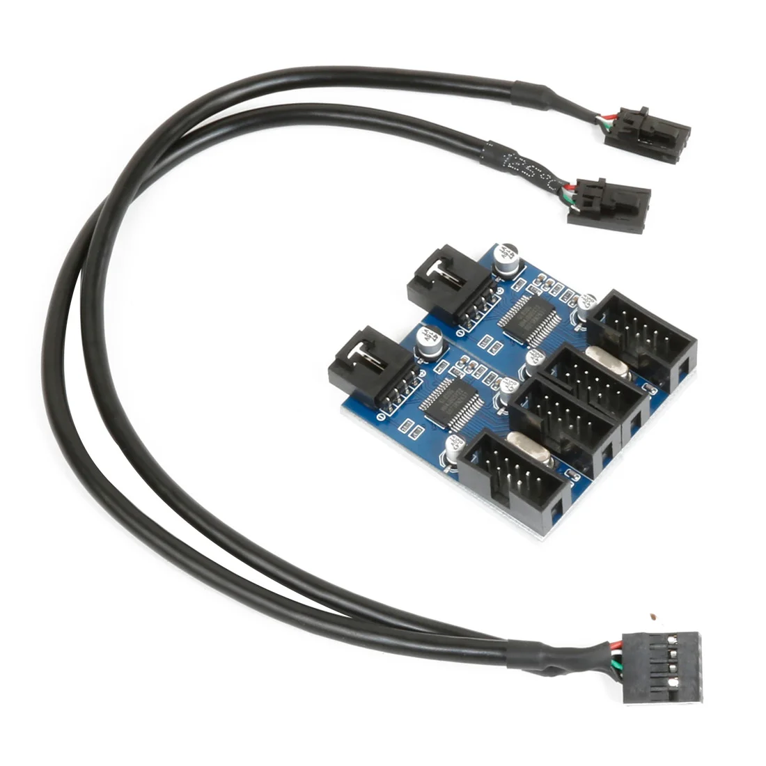 9pin USB header Male 1 to 2/4 Female Extension Cable Card Desktop 9 Pin