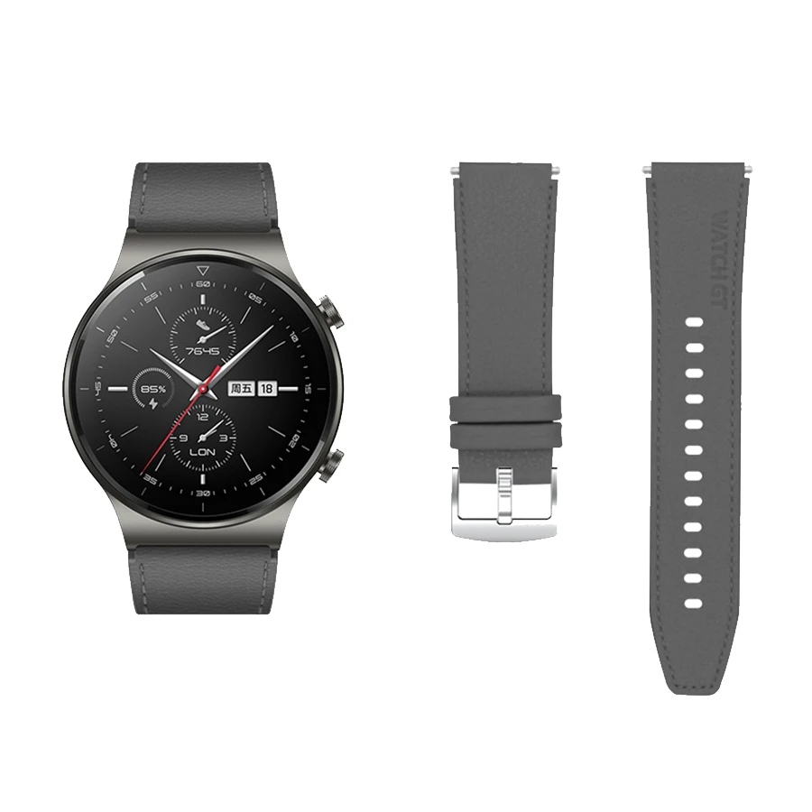 Official Leather Strap for Smartwatch, 22mm Watchband Bracelet