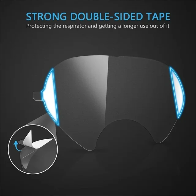 Protective 6885 Screen Visor Protector Scratch Resistant Film Cover For 3M 6800 Respirator Full Face Painting Spraying Gas Mask 4