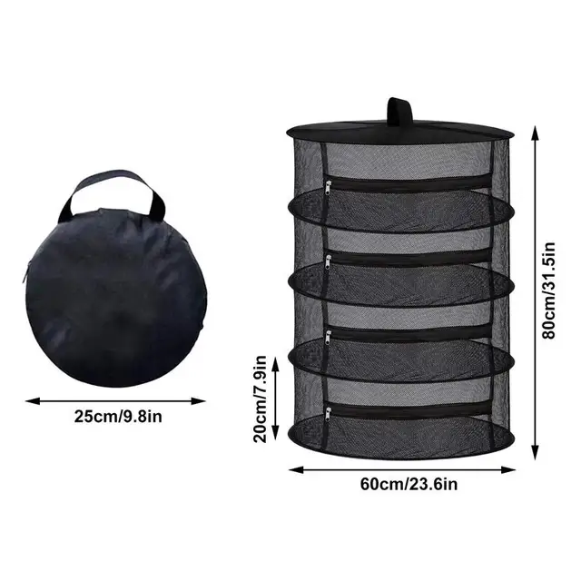 Növényi Szárítóháló Virágnövények Számára Zöldség Gyógynövény Rügy Szárító Állvány Összecsukható Háló 4 Réteg Függő - Image 6