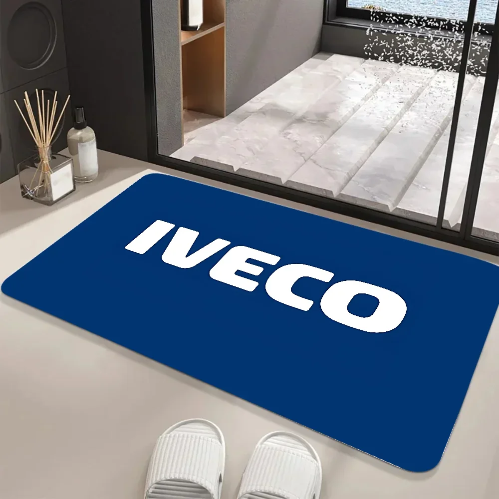 NEW IVECO Floor Mat Graphic Printed Flannel Doormats For Bathroom Kitchen Entrance Carpet Home Decor 3