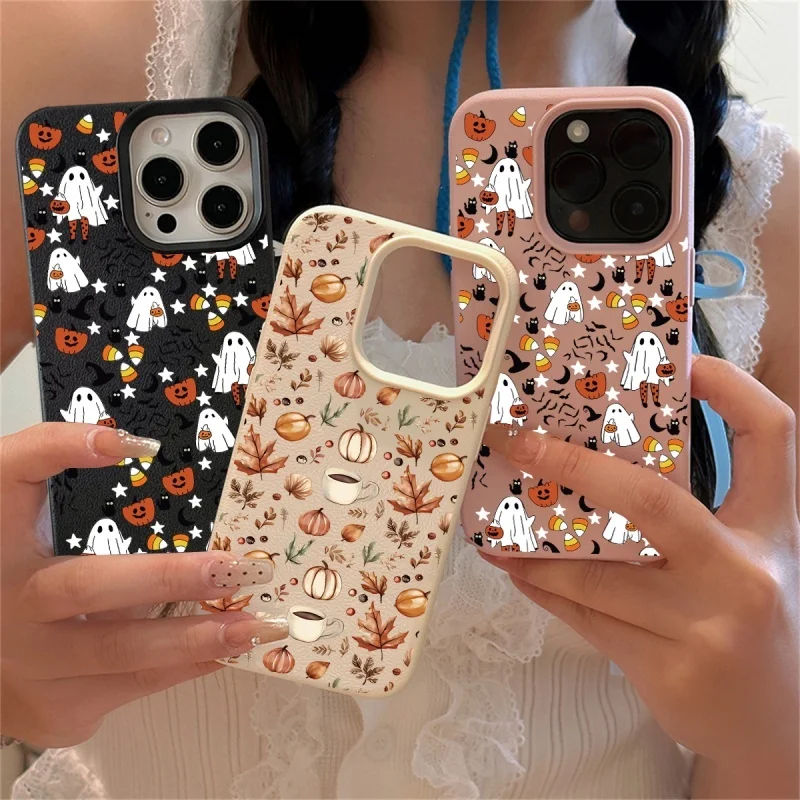 Haunting Halloween Ghost Pumpkin Design Phone Case