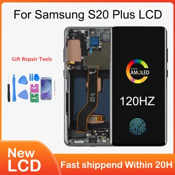 Display AMOLED 6.7" 100% Testato per Samsung S20 PLUS LCD G985 G985F G986 S20+ 5G con Digitalizzatore e Sensore Impronte Digitali