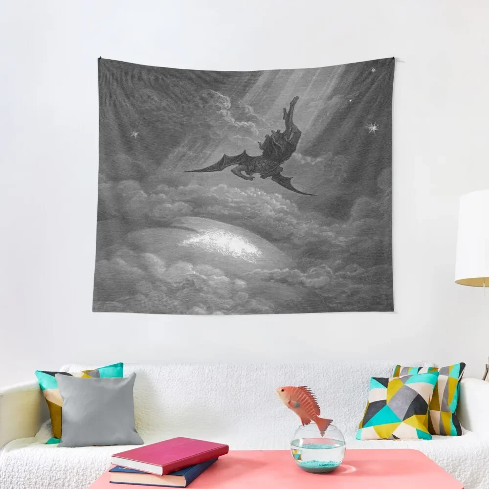 

Paradise Lost - Lucifer Cast from Heaven Tapestry Aesthetic Room Decorations Room Decor Tapestry