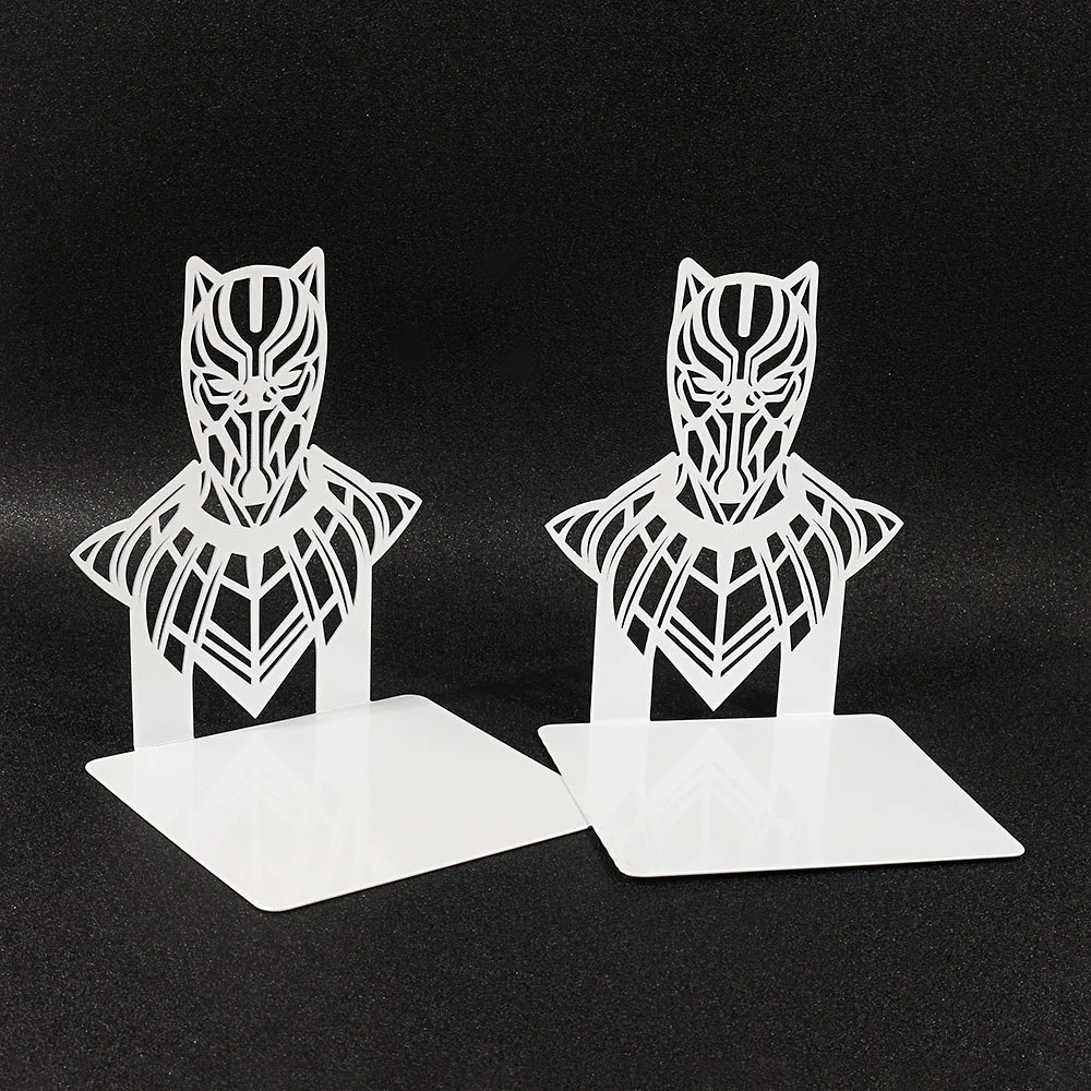 Marvel Black Panther Metal Bookends for Shelf Classic Figure Collection Decoration Books Support Stands Gifts for Fans 3