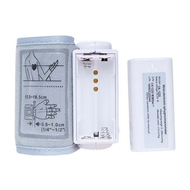 Blood Pressure Monitor Blood Pressure Meter Automatic Portable Medical Digital Wrist Blood Pressure Monitor Sphygmomanometer Tonometer Tensiometer Heart Rate Pulse Meter BP