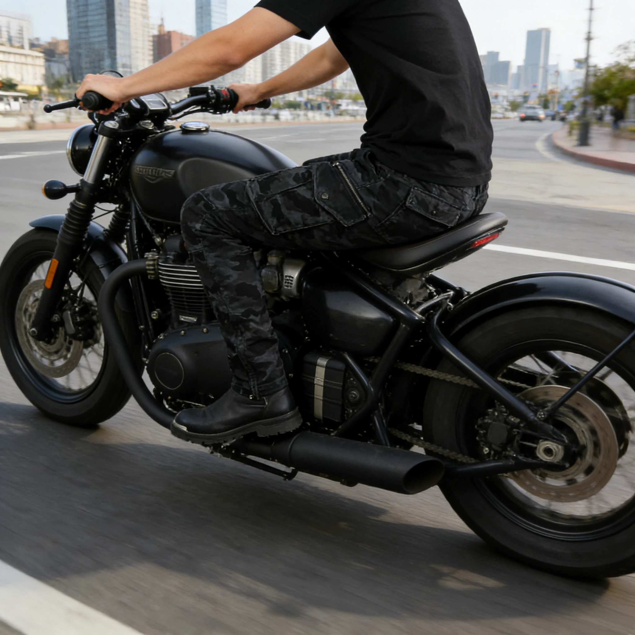 오토바이 바지 카모 청바지 모토크로스 모터라이드 스트레치 레이싱 바지 남성용 야외 라이딩 라이더 장비 보호 장비