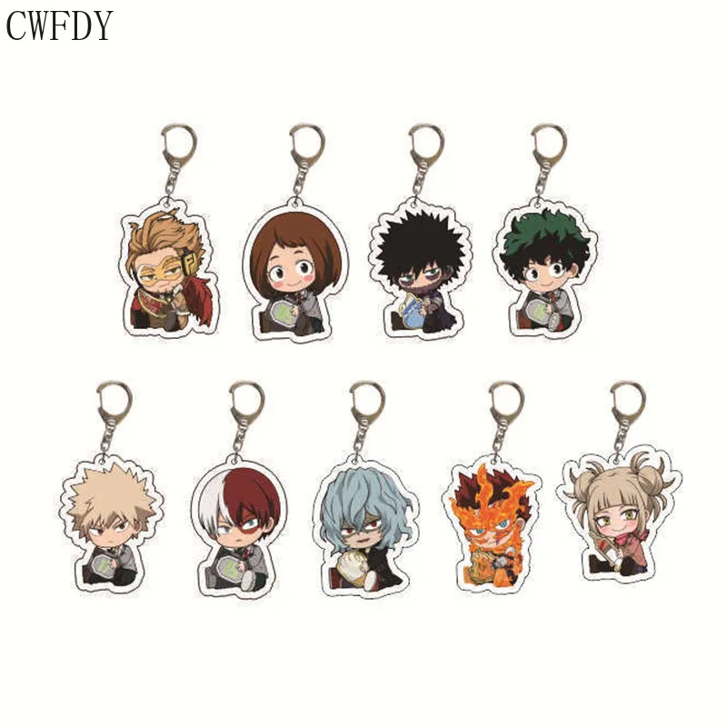 New Anime Figure My Hero Academia Keychain Midoriya Izuku Arylic Figrue