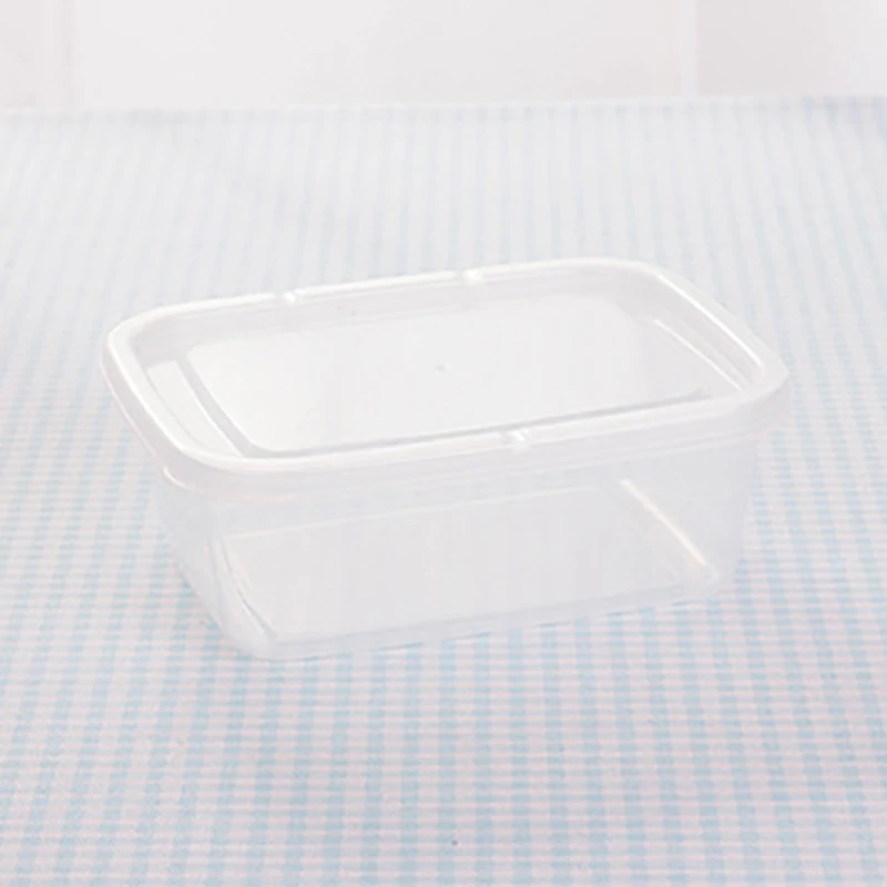 1pc Transparent Plastic Lunch Box, Microwaveable Food Container