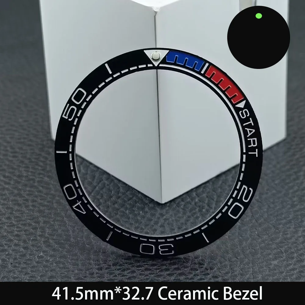 Luminous Ceramic/Aluminum Bezel with Decorative Ring for Men's Watch Accessories
