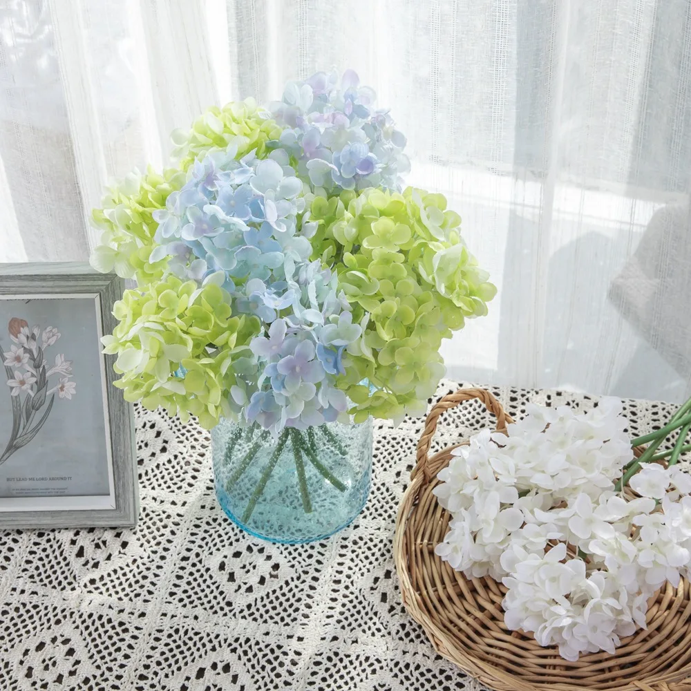 

5Pcs DIY Bridal Bouquet Artificial Hydrangea Flower Arrangement Silk Flower Wedding Decor Souvenir Party Home Accessories Floral