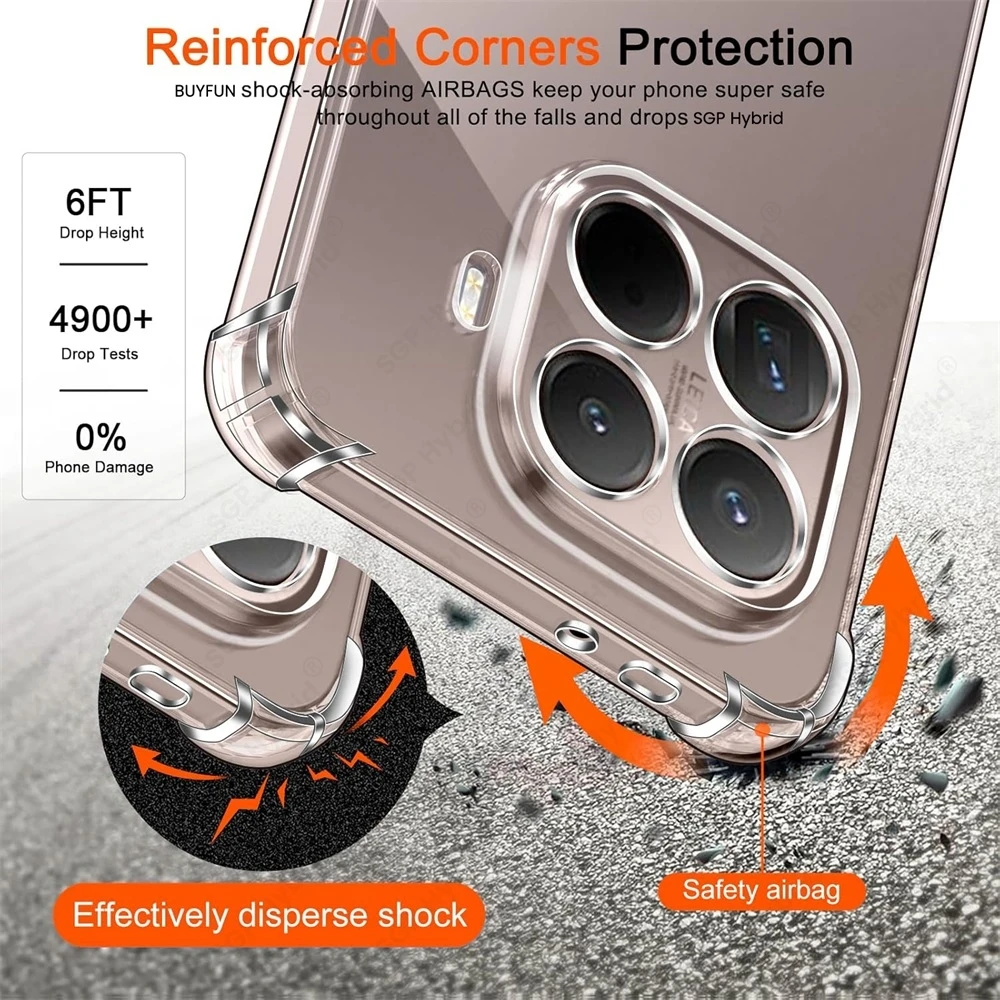 Crystal Clear Silicone Airbag Shockproof Case