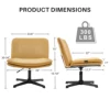 Redlife Criss Cross Chair with Rotating Adjustable Legs Office Chair Durable Pu Leather Wrapped Double Cushion for Home & Office 6