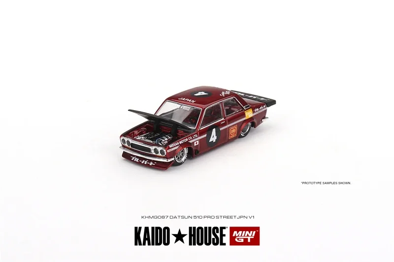 

Kaido House x MINI GT 1:64 Datsun 510 Pro Street JPN V1 литая модель автомобиля