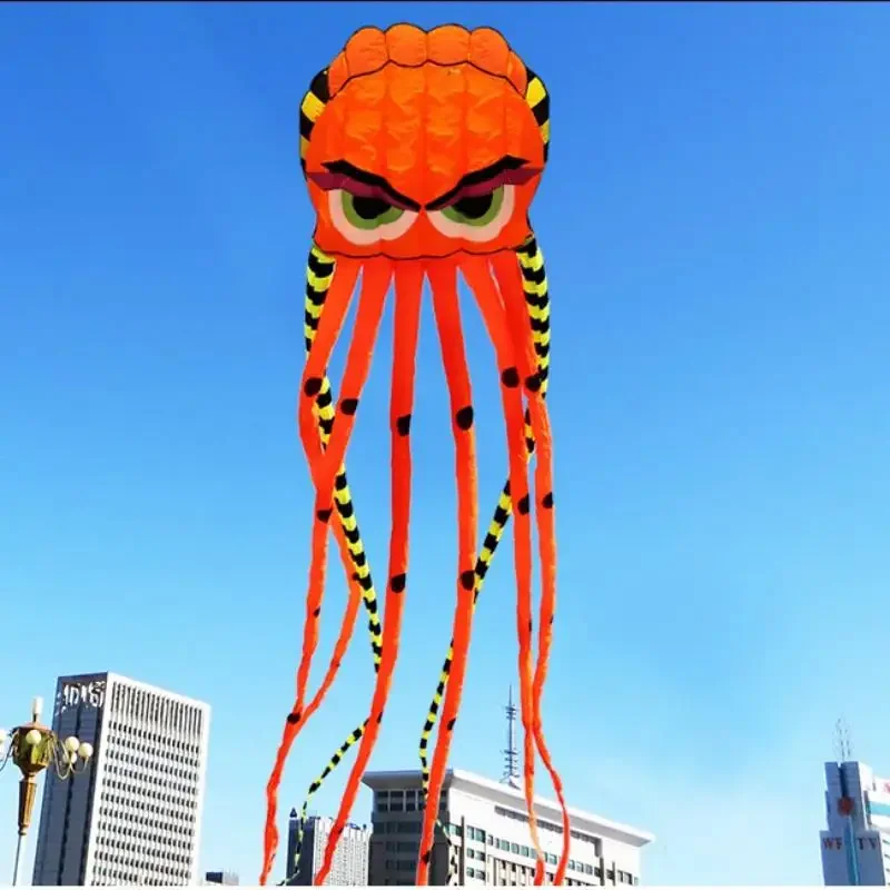 Magic Octopus 3D 8 M Multi-colored Mollusk Large Animal Kite Outdoor Performance Competition Kite Tear Resistant Material 4