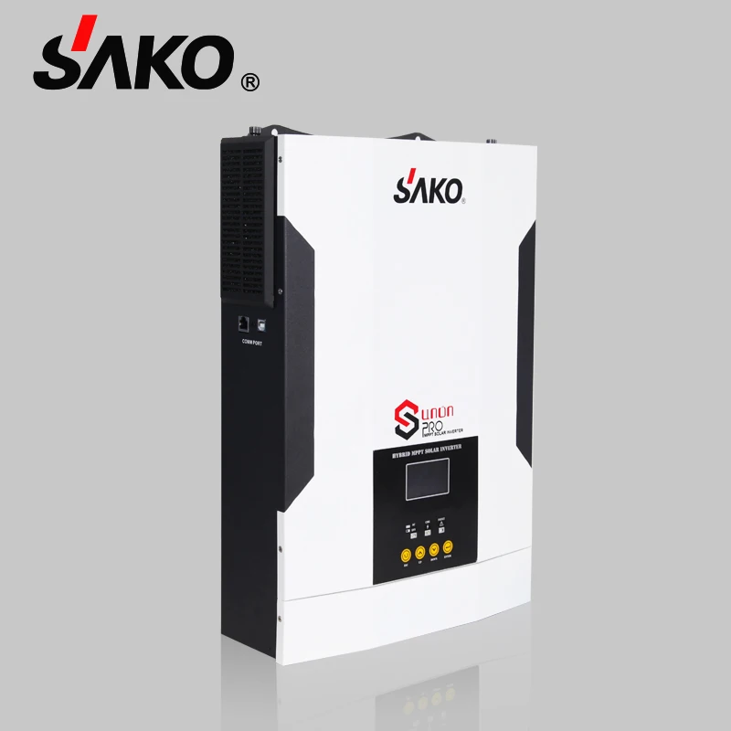 Sako Sunon Pro 3Kw 5.5kw 100A Mppt Power Charger Controller Pure Sine Wave Inverter Off Grid 5Kw  Hybrid Solar 