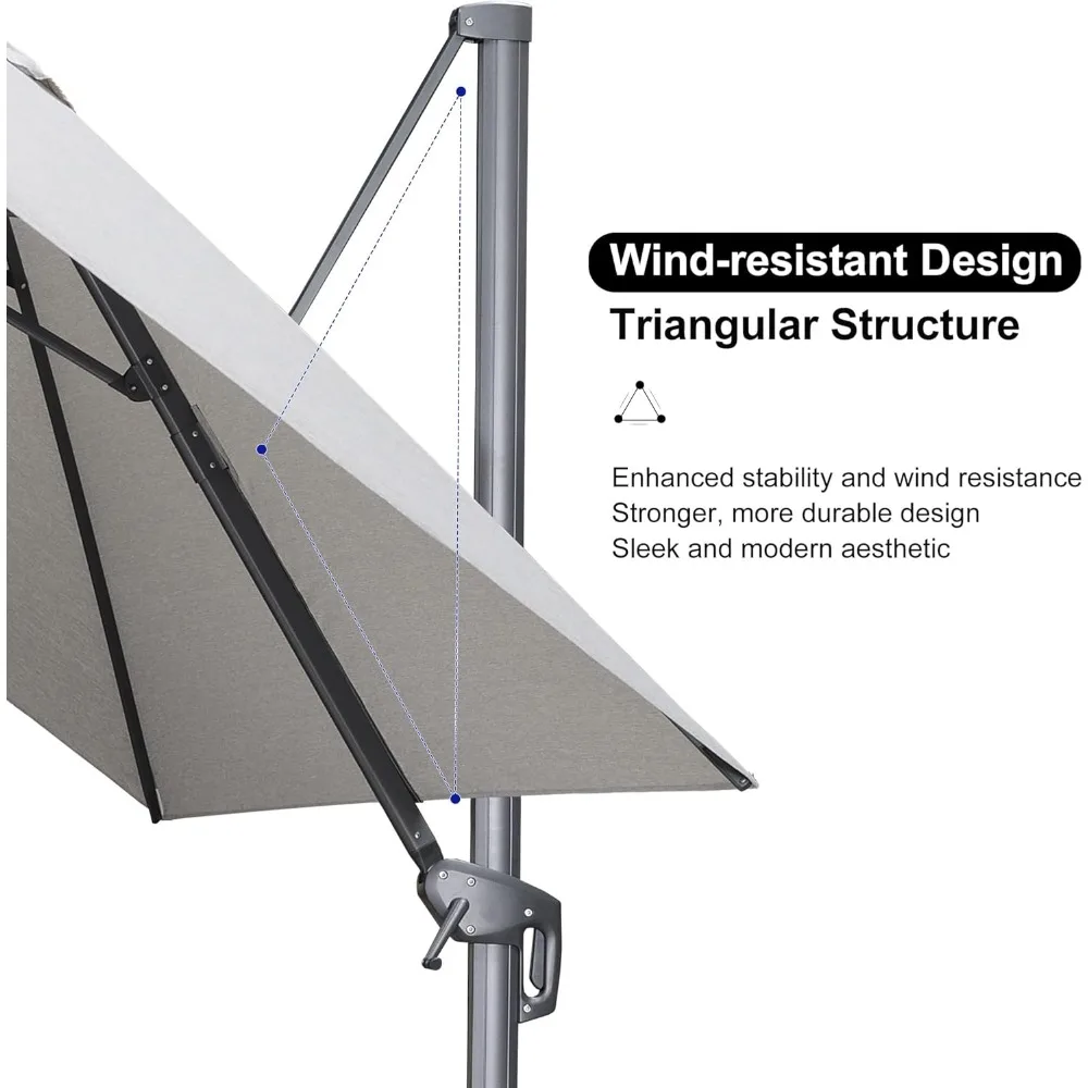 9' x 11.5' Cantilever Patio Umbrella 5
