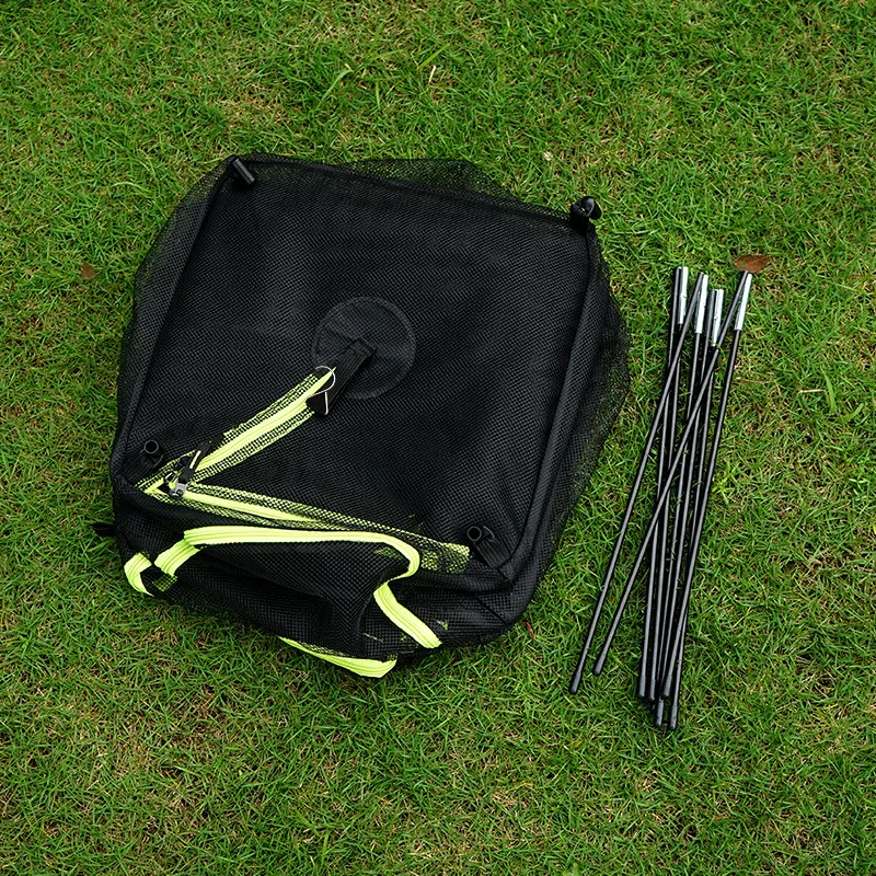 Outdoor Camping Tableware Storage folding storage basket Storage Ventilation Net Foldable Hanging Mesh Fruit Rack