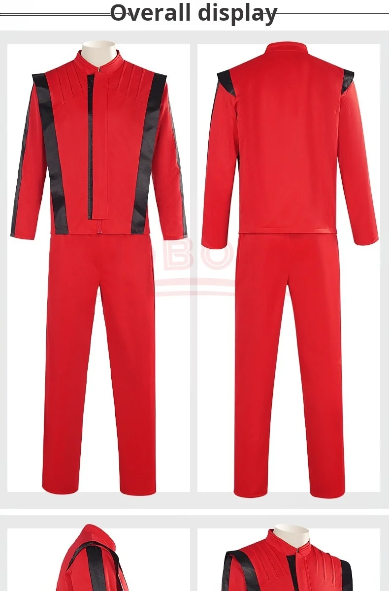 Ms Michael Jackson Costume coat premium overcoat red leather coat MTV pants collection outwear party cosplay instinct costume