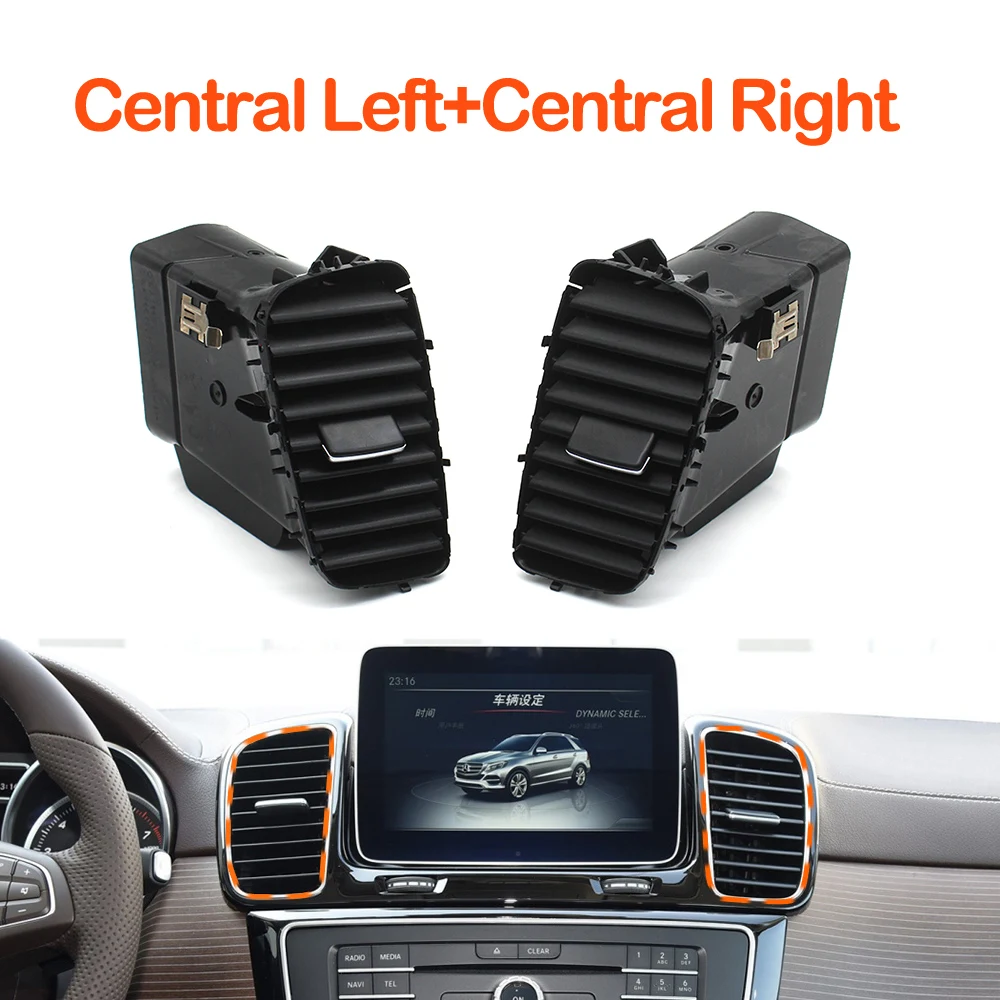 대시 보드 중앙 컨디셔너 에어 벤트 그릴 메르세데스 벤츠 GLE GLS 클래스 W166 W292 2015-2019 A 용 조립 완료 166830600