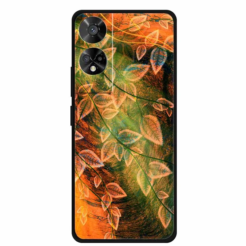Original Soft Silicone TPU Phone Case Back Cover - Fashion Planet Design, Black Bumper
