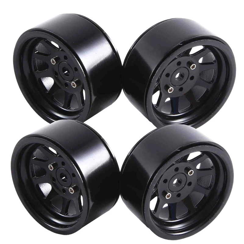 

4PCS Metal Alloy 1.9 Beadlock Wheel Rims For 1:10 RC Crawler Axial SCX10 AXI03007 90046 TRX4 Redcat GEN8