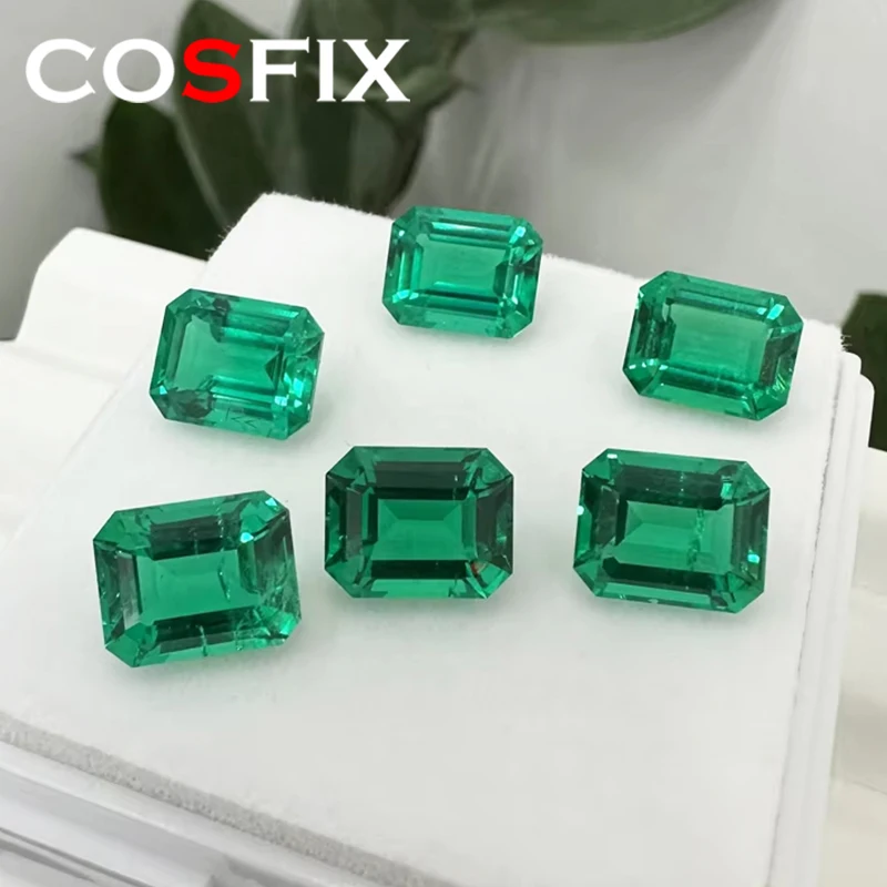 Lab Grown Zambia Gemstone Emerald Shape Loose Gemstones Colombia For Jewelry Making with AGL Certificate