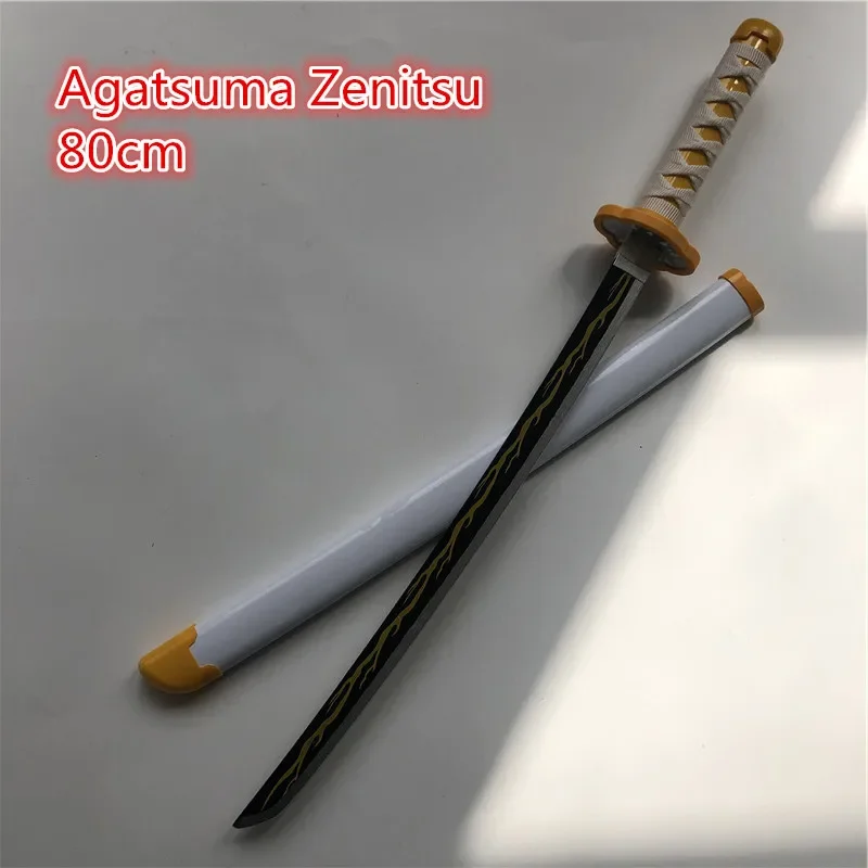 Demon Slayer Sword Weapon  Tomioka Giyuu Kamado Tanjirou Cosplay Sword Ninja Knife wood Weapon Prop 80cm 6