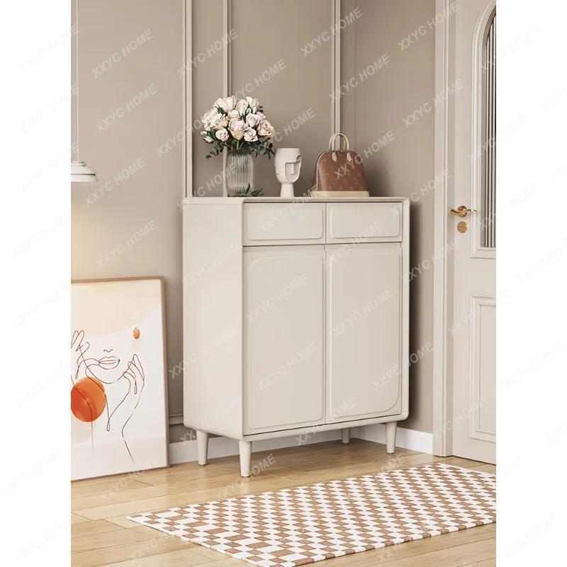 

Entrance French Shoe Cabinet Entrance Cabinet Integrated Wall Internet Celebrity Home Doorway Partition Locker