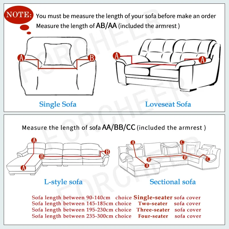 

1PC Elastic Sofa Cover Slipcover Spandex for Living Room Corner L-shaped Sectional Couch Armchair