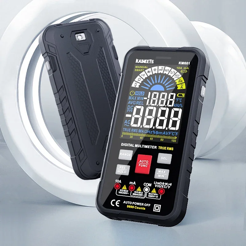KAIWEETS KM601 Professional Digital Multimeter 9999 Counts Multimetro Capacitor Meter Volt Meter Ohmmeter Auto-Ranging Tester