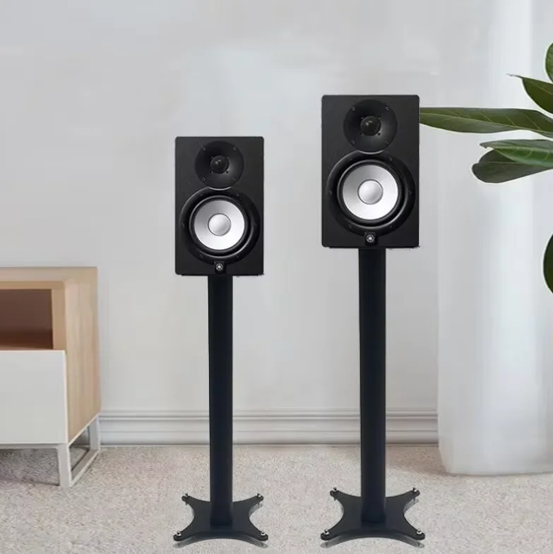 Z-304 All-metal Speaker Rack Bookcase Shock-Absorbing Tripod Bookshelf Stand Surround Floor Stand 18*24 /16*19 1Pair