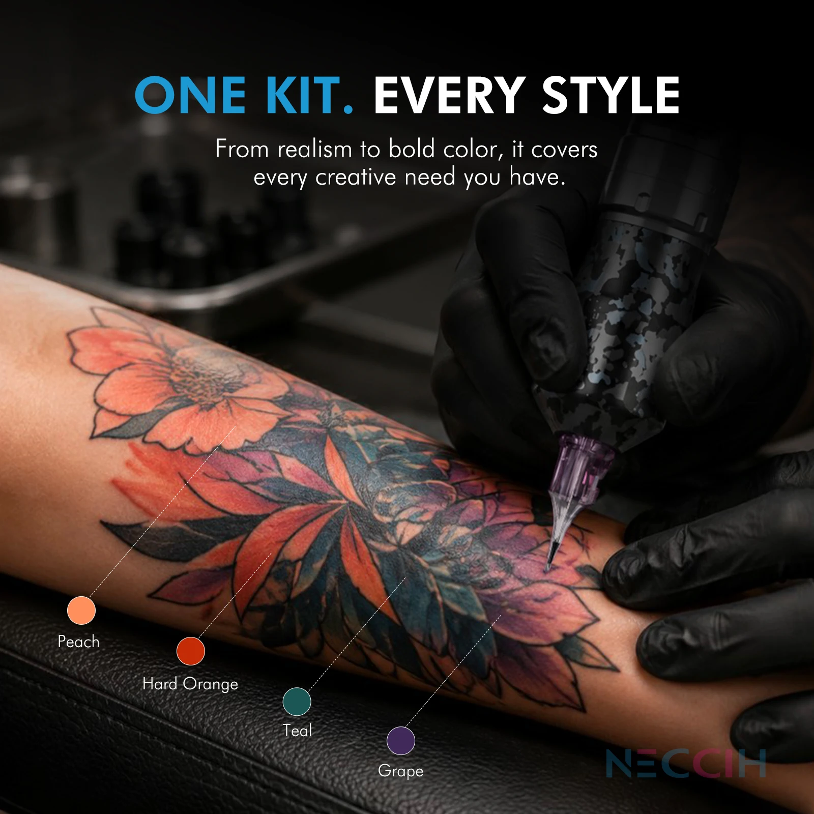 Inchiostro per Tatuaggi 30ML Colore Giallo Dorato - immagine 3