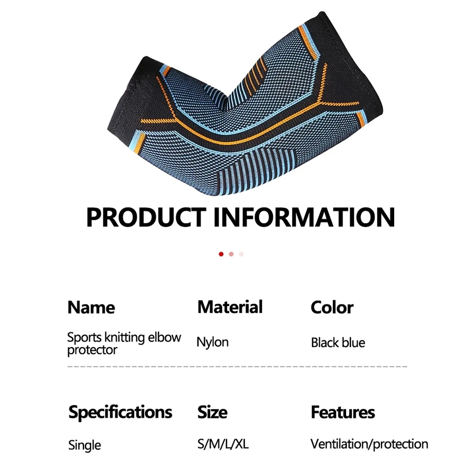 LOOGDEEL 1Pcs Sports Knit Elbow Brace Weightlifting Compression Support Reduce Tennis Golfers Elbow Golfers Pain Relief