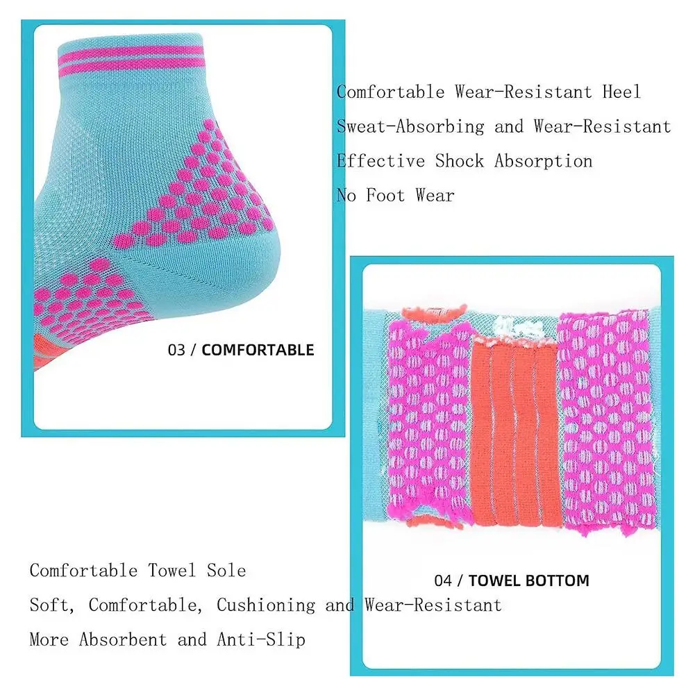 5 In 1Set HIGHERSOCKS 2023 Foot Compression Far Infrared Schorl Titanium Ion Heightening Socks Anti-Fatigue Sock For Men/Women