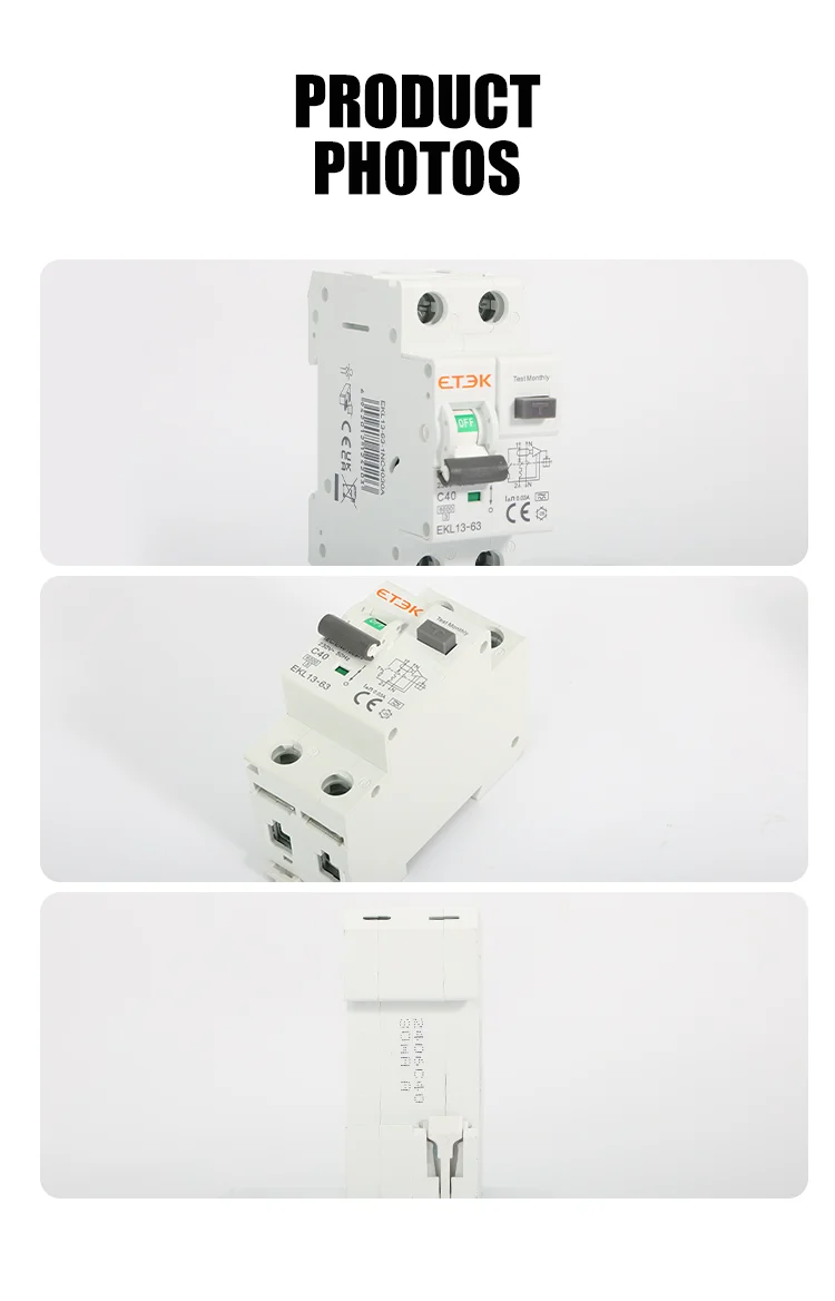 ETEC RCBO Type A 1P+N Residual Automatic Circuit Breaker With Over Current Leaka