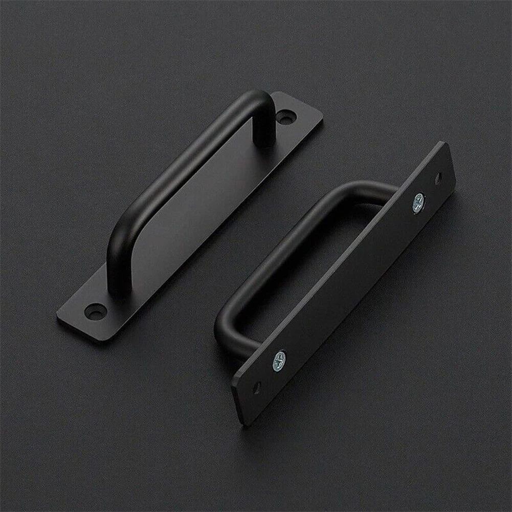 2Pcs Door Pull Handles Aluminium Alloy Balcony Window Sliding Door Handles Black Gate Shed Furniture Pulls Hardware door handles