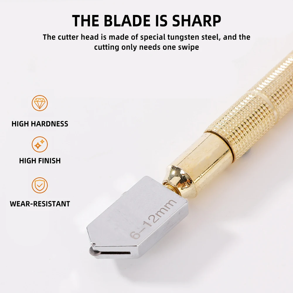 Diamond Glass Knife Thick Glass Tile Floor Cutting Knife Multifunctional Roller Hand Knife Non-slip Metal Handle Knives 2