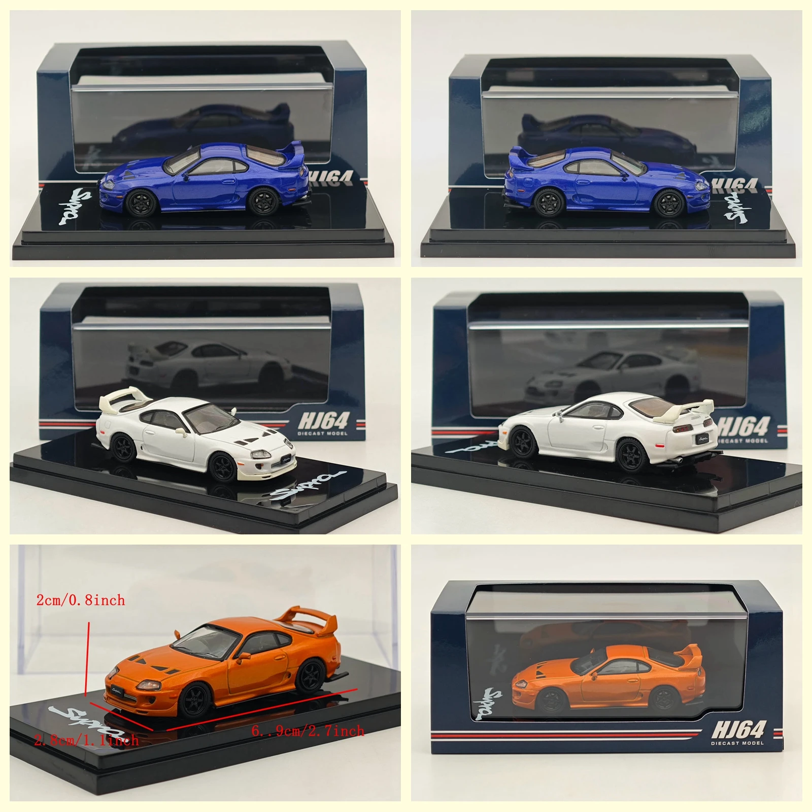 ミニカー 1/64 6点セット 新品未開封 JDM Hobby Japan 1/64 For SUPRA (JZA80) JDM CUSTOMIZED VERSION Diecast